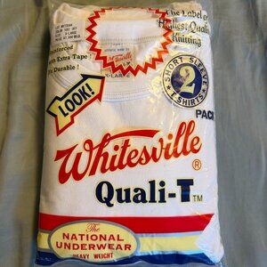 Whitesville Men’s Quali-T Shirt Heavy Weight White Short Sleeve - Size XL